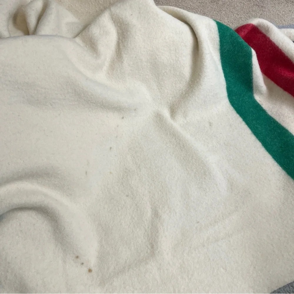 Hudson's Bay Wool Blanket 6 Point Queen Size Gold Label Made in‎ England vintage